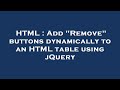 HTML : Add 