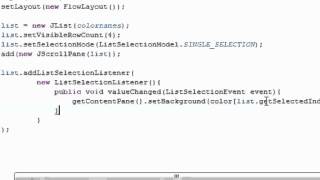 Java Programming Tutorial 71 JList Program