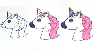 How To Draw A Cute Unicorn | A Cute Unicorn Drawing and Coloring | Junior's Art