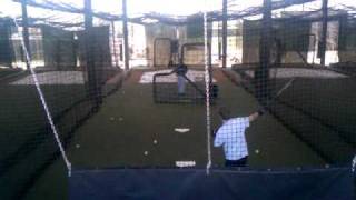 Corey Dickerson takes BP at Salt River Fields -- 3/11/11