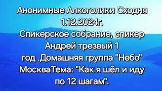 1.12.24 Анонимные Алкоголики Сходня спикерское собрание спикер Андрей \