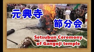 【Nara】凄い！元興寺の節分会！初めて火渡り見ました😲Setsubun Ceremony of Gangoji temple！