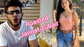 Carryminati roasted tiktok star Jannat zubair|New roasted video of carryminati|Roasted Tiktok