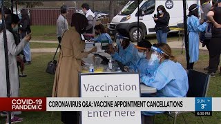 Coronavirus Q&A: Vaccine appointment cancellations