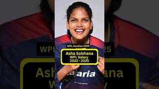 WPL Auction 2025: Asha Sobhana WPL Salary #cricket #wpl #shorts