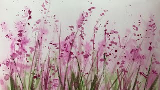 Loose Wildflowers Watercolour Painting + 2 Colours + No DRAWING!