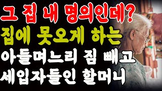 집 근처도 못 오게 하는 아들 며느리 짐 싹 다 빼고 세입자 들여버린 어느 할머니 | “그 집 내 명의인데?” 사는 이야기 | 노년의 지혜 | 오디오북