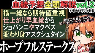 ホープフルS 2024 1強ほか横一線…？なら人気薄の期待値妙味含めた馬を探せ…！ 全馬解説vol.2 #四条大学血統ゼミ🏇🧬