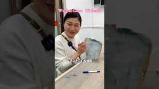 (3)挑战边角料里淘宝贝的第二十五天，1w拿下满绿渐变手镯！#翡翠 #翡翠手鐲 #翡翠手镯 #翡翠玉 #緬甸玉 #翡翠玉石 #緬甸翡翠 #缅甸翡翠 #天然翡翠