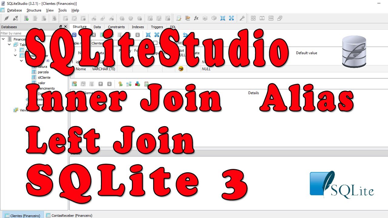 Junções - INNER JOIN - LEFT JOIN - SQLite3 Com SQLiyeStudio. Video 9/11 ...