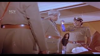 Ambarish Excellent Argument With Police IG | Indrajith Kannada Movie Scene