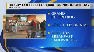 Biggby Coffee in Appleton sells 1,000+ drinks during grand re-opening