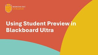 Using Student Preview in Blackboard Ultra