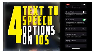 Text To Speech Options In IOS - iPhone & iPad Screen Reader