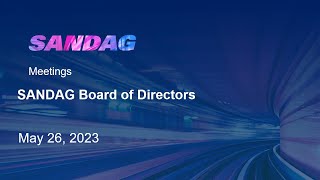 SANDAG Board of Directors - May 26, 2023