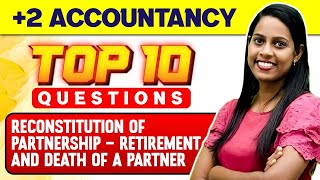 +2 Christmas Exam | Accountancy |  RPF- Retirement/Death of a Partner | Important 10 Questions