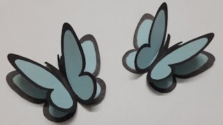 How To Make Butterfly | Easy Paper Butterfly Making | Double Layer Butterfly With Paper