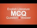 English Literature MCQ: 100 Most Important MCQs on English Literature