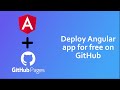 How to deploy Angular application for free on GitHub Pages