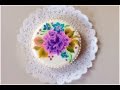 One stroke painting. Floral cookie. One stroke painting. Floral cookie.