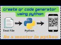 Create a QR code generator using Python | Python projects | #QR #letscodebrain