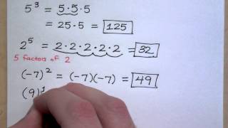 Prealgebra - Part 24 (Exponents)