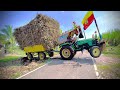 😡ಡೆಬ್ಬಿ ಬಿಳತಿತ್ತ john deere tractor sugarcane loaded in stuck uk tractor murari