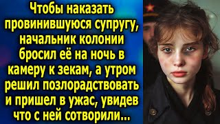 Чтобы наказать провинившуюся жену, начальник колoнии бросил ее на ночь в кaмеpy к зeкaм, а утром…