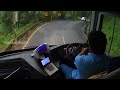 scania bus amazingly skilled driving in hairpin bend ghat road ആനവണ്ടി@ താമരശ്ശേരി ചുരം😍😘 ksrtc