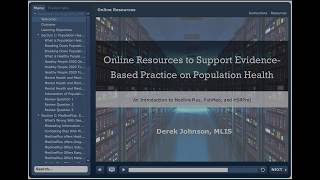 Online Resources for Population Health Promo Video
