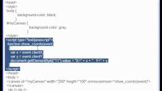 HTM L 5 Javascript Lesson-31 Mouse Coordinates