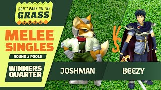 Joshman (Fox) vs Beezy (Marth) - DPG 2024 - Melee Singles: Winners Quarters (Round 2 Pools)