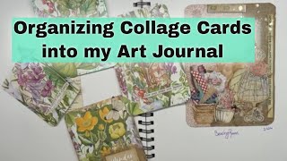 Organizing Collage Cards into My Art Journal #decktheyear #whatsonmydesk