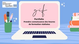 GIF - Portfolio - Consulter les heures de formation réalisées