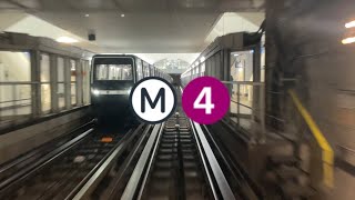 Métro Ligne 4 - Paris - De Bagneux Lucie Aubrac à Porte de Clignancourt