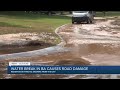 Broken Arrow residents frustrated as water line break floods, erodes streets