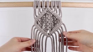 DIY Macrame Diamond Pattern with Half Hitch Knots!