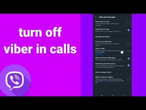 How to turn off Viber during calls in Viber app