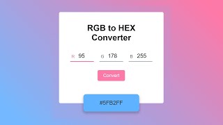 How to Convert RGB to HEX Color Code using Javascript