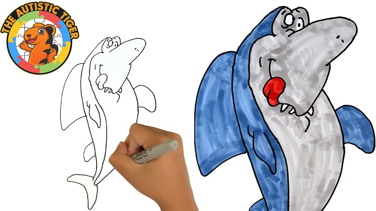Jabberjaw How To Draw Hanna Barbera Cartoons Easy Youtube