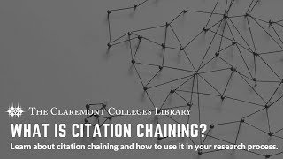 What is citation chaining?