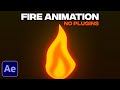 Fire Animation Tutorial in After Effects | Simple Fire Animation | 2D Flame Effect | No Plugins