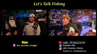 The Wombat Chugger Vinny having his Giveaway Live on Mr Poseidon's Let's Talk Fishing!