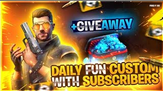 LIVEFREE FIRE LIVE GIVEAWAY😉| FF LIVE | 😎CUSTOM ROOM #fflive ​#freefirelive​#teamcode#djAlokgiveaway