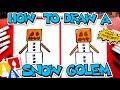 How To Draw A Snow Golem From Minecraft
