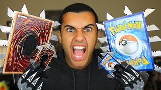 MOST DANGEROUS TOY OF ALL TIME!! 2.0  ( EXTREME GIANT POKEMON / YU-GI-OH! ) THROWING CARDS EDITION!!