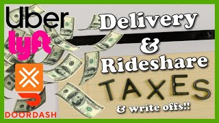 Delivery & Rideshare Taxes & Write Offs Explained & 2021 Mileage Rate | Uber Lyft Door Dash Flex