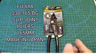 V.837 FUJIYA 230-165-BG SLIP JOINT PLIERS WITH CUTTER,MADE IN JAPAN.