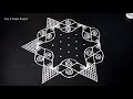 easy rangoli design with 9x5 dots kolam designs muggulu designs rangoli kolam muggulu