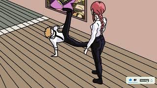 Denji and Makima dance (sims cat break-dancing meme)